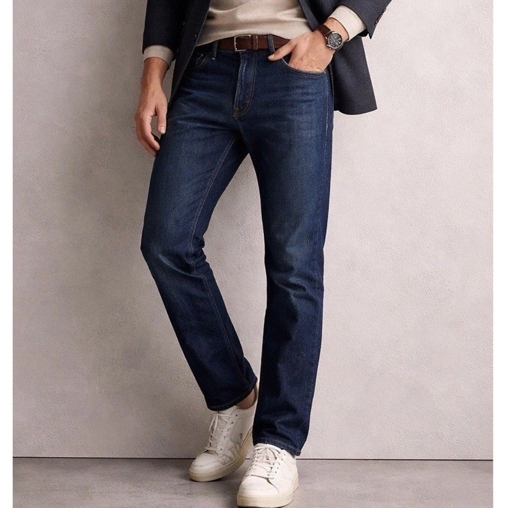 Ben Sherman Cobden Jeans Mens 29x32 Straight Leg Dark Wash Button Fly Denim